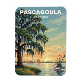 Fyrtorn i Pascagoula Mississippi Magnet
