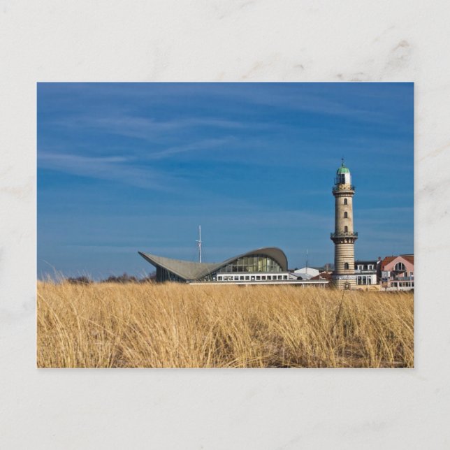 Fyrtorn i Warnemuende (Tyskland) Vykort (Framsida)