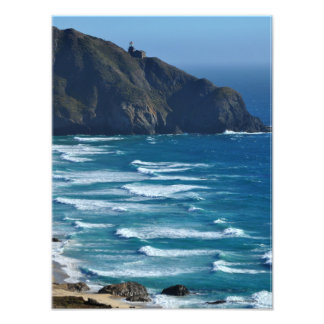 Fyrtorn och havet fototryck