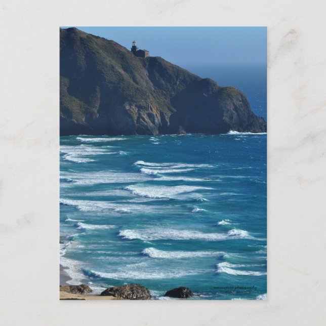 Fyrtorn och havet vykort (Framsida)