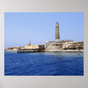 Fyrtorn på Broderöarna, Röda havet, Egypten Poster