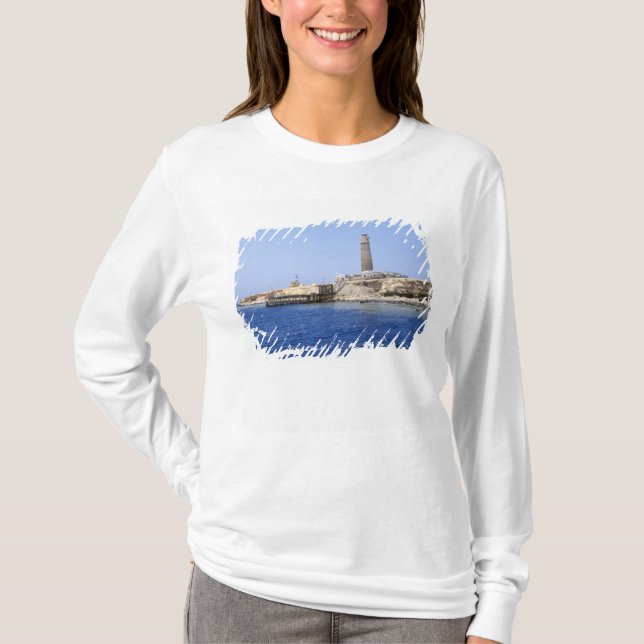 Fyrtorn på Broderöarna, Röda havet, Egypten T-shirt (Framsida)