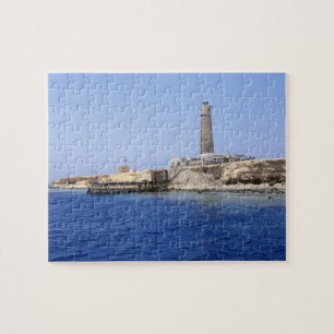 Fyrtorn på Brother Islands, Röda havet, Egypten Pussel