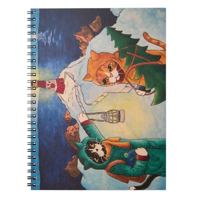 Fyrtorn på natten anteckningsbok (Framsidan)