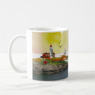Fyrtorn på Sten Tea eller Kaffemugg