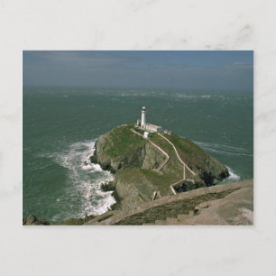 Fyrtorn, South Stack, Anglessy, norra Wales Vykort