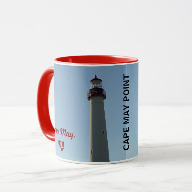 Fyrtorn vid Cape May Point, NJ Mugg (Framsida vänster)