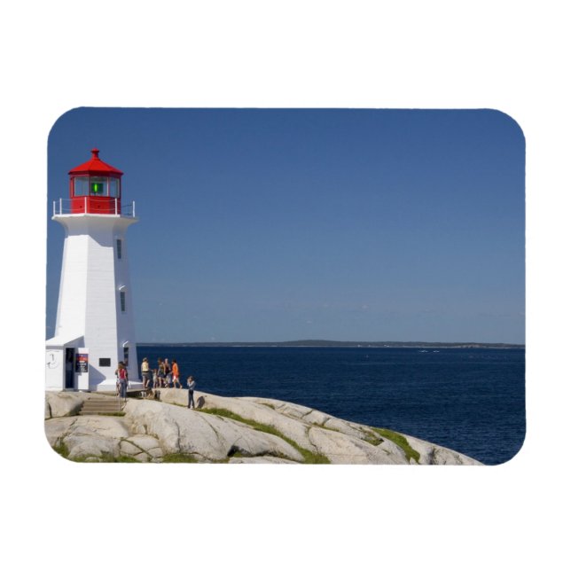 Fyrtorn vid Peggy's Cove, Nova Scotia, Kanada. Magnet (Horisontell)