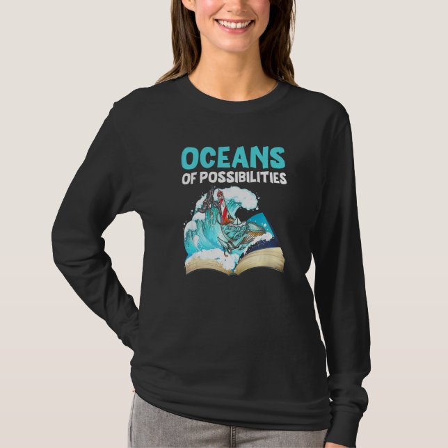 Fyrtorn vid sommarläsning t shirt (Framsida)