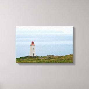 Fyrtorn vid Vatnsnes Peninsula - Island Canvastryck