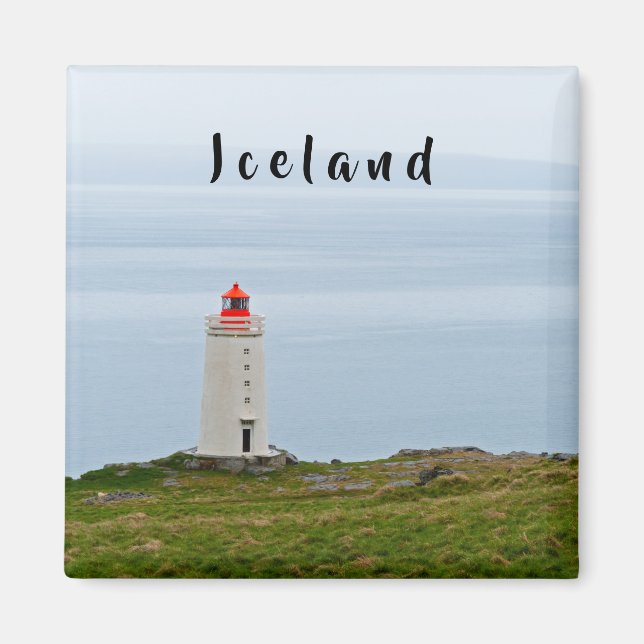 Fyrtorn vid Vatnsnes Peninsula - Island Magnet (Framsidan)