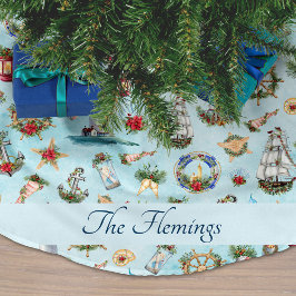 Fyrtorna Fraktaser Nautisk jul, Namn Julgransmatta Borstad Polyester
