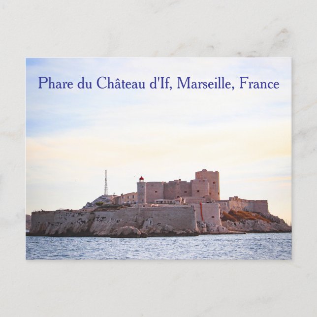 Fyrtornet Château d'If, Marseille, Frankrike, vyko Vykort (Framsida)