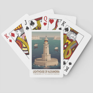 Fyrtornet i Alexandria 7 underverk i världen Casinokort