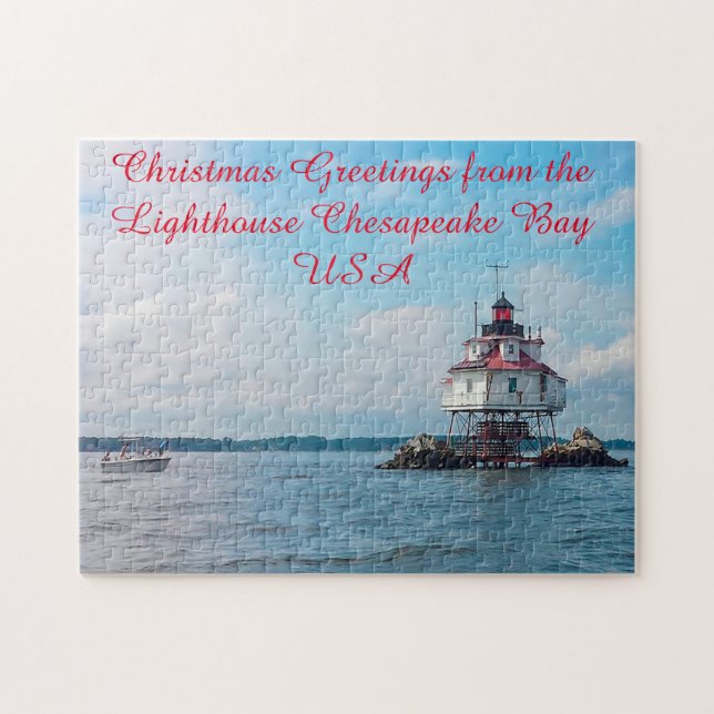 Fyrtorse Chesapeake Bay. Jigszle Puzzle Pussel (Horisontell)