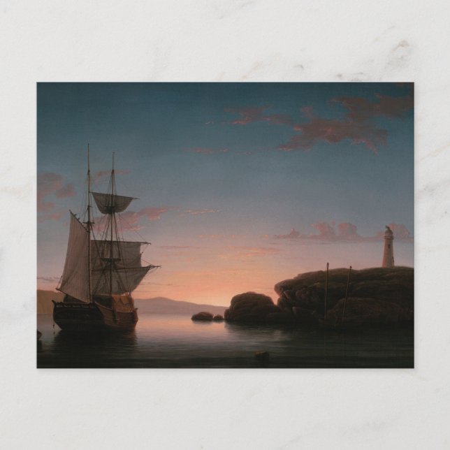 Fyrtorse i Camden, Maine av Fitz Henry Lane Vykort (Framsida)