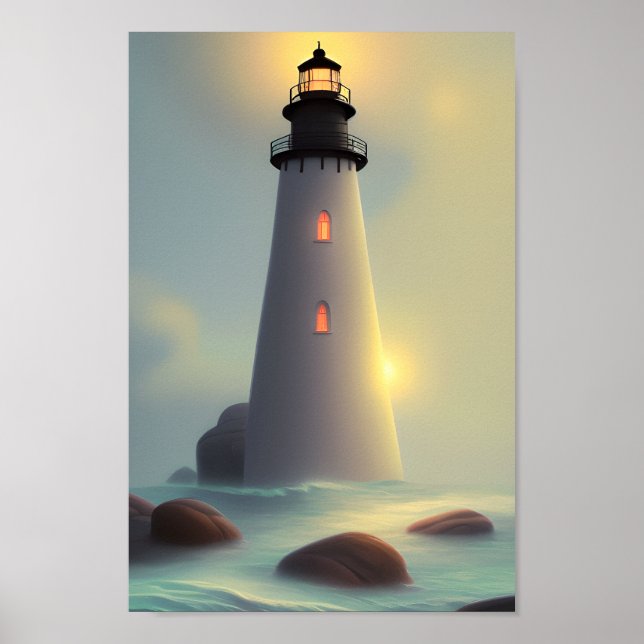 Fyrtorskkonst vid havet poster (Framsidan)