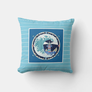 Fyrvågor, på blad med streck kudde