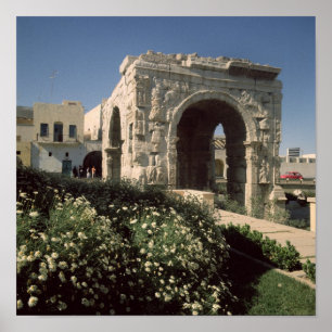 Fyrvägsbåge av Marcus Aurelius och Lucius Poster