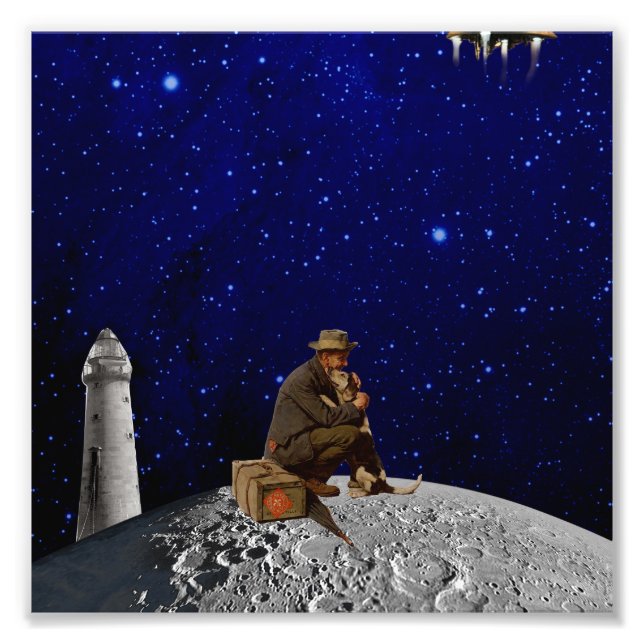 Fyrvaktaren återvände hem fototryck (Framsidan)