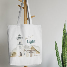 Fyrvätt "Var ljus" - Motivering för vattenfärg Tygkasse