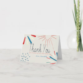 Fyrverkeri 4:e juli fyrverkeri baby shower tack kort