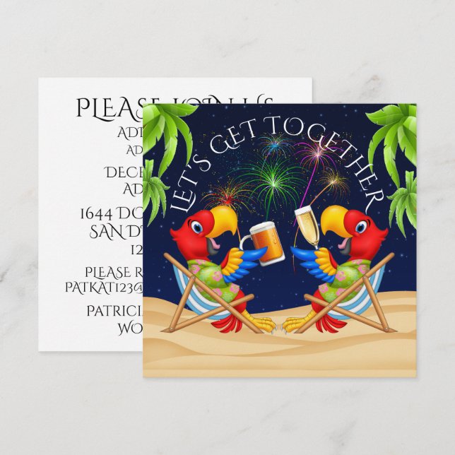 Fyrverkeri Festsammankomst Inbjudan (Fram/baksida)