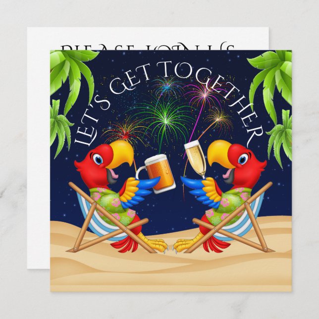 Fyrverkeri Inbjudan till sammankomst (Fram/baksida)