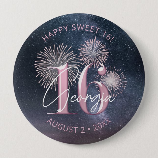 Fyrverkeri Sweet 16 Midnight Blush ID984 Knapp (Framsida)
