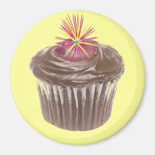 Fyrverkerichokladmuffin och isläggning magnet