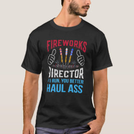Fyrverkeridirektör 4 juli-presentationer t shirt