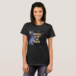 Fyrverkerier 1 4:e juli, svart skjorta t shirt
