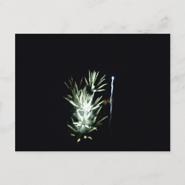Fyrverkerier! 4:e juli-design vykort (Framsida)