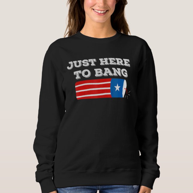 Fyrverkerier, 4 juli, bara här till t shirt (Framsida)
