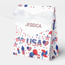 Fyrverkerier 4 juli med stadgar för Libert