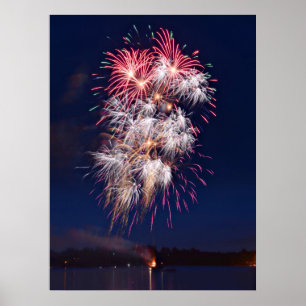 Fyrverkerier 4 juli självständighetsdagen poster