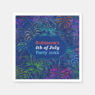 Fyrverkerier 4th av det Juli partyet Pappersservett