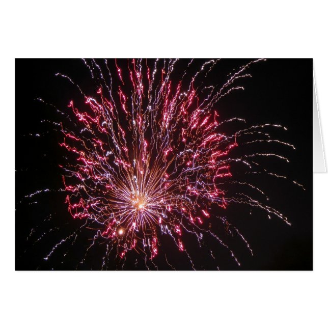 Fyrverkerier alla 4 hälsningskort (Framsidan Horizontal)