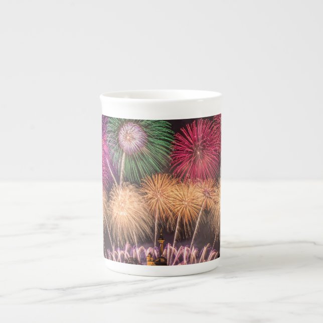 fyrverkerier benporslin mugg (Framsidan)
