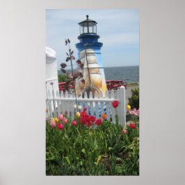 Fyrverkerier, blommor och oceanavtryck poster