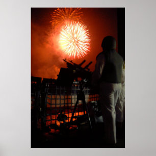 Fyrverkerier för amerikansk marinoberoende i hela poster
