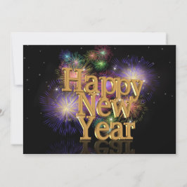 Fyrverkerier för inbjudan till nyårsafton