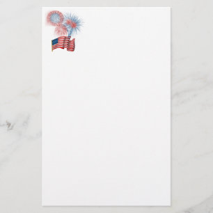 Fyrverkerier från juli 4 brevpapper