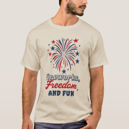 Fyrverkerier Frihet och Kul T Shirt