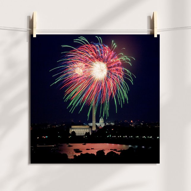 Fyrverkerier i DC-affisch Poster (Fireworks in DC Poster)