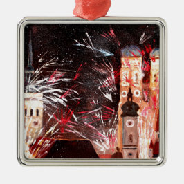 Fyrverkerier i Munich Julgransprydnad Metall