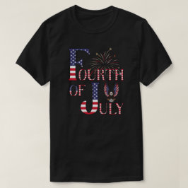 Fyrverkerier och havsörn fjärde juli t shirt