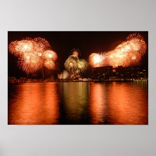 Fyrverkerier Sydney Opera House Idol Poster (Framsidan)