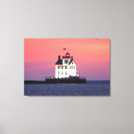 Fyrverkerier vid Sunset Wrapped Canvas Print