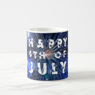 Fyrverkerierna i Blue Independence day den 4 juli Kaffemugg